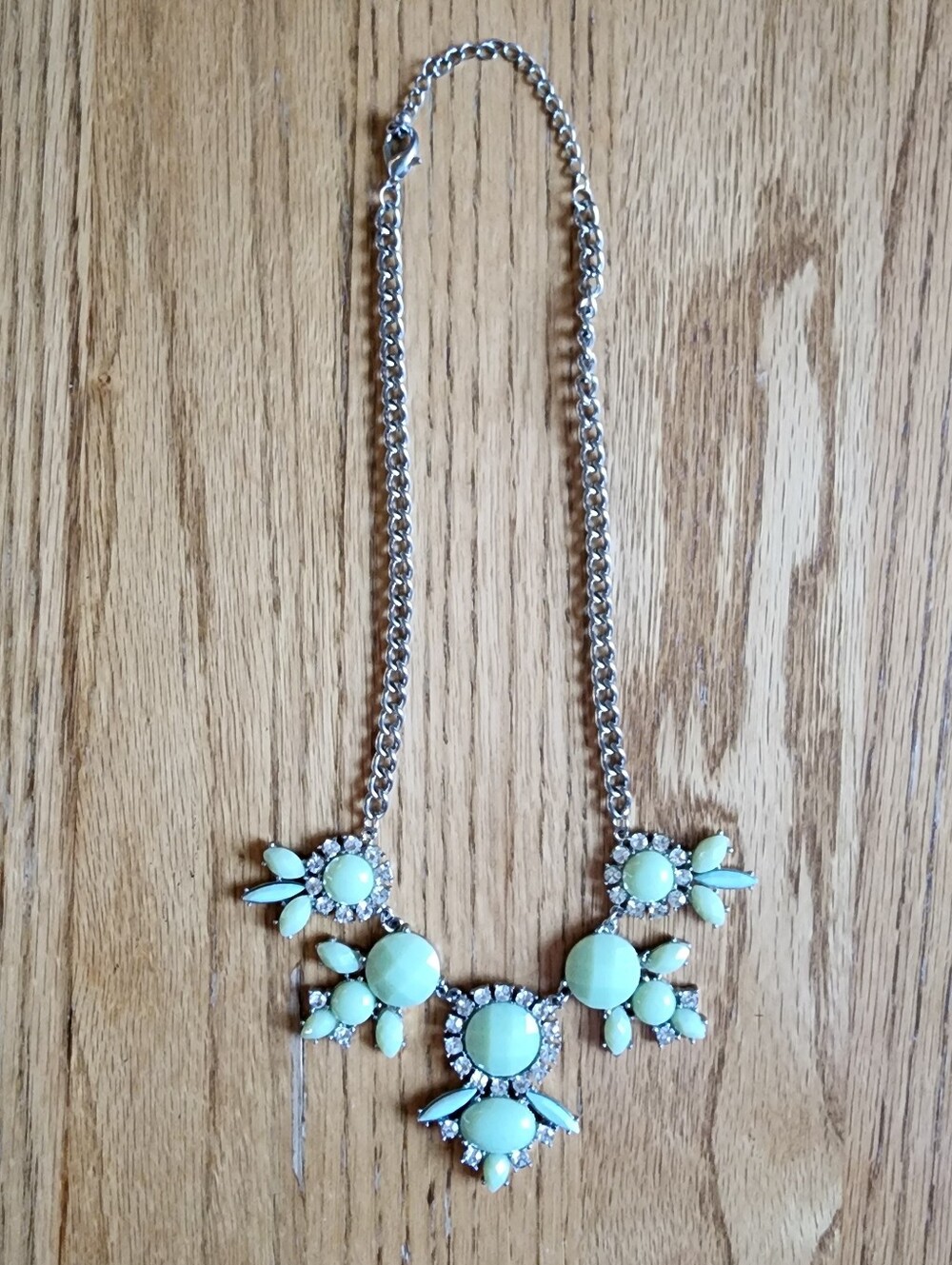 No Brand Silver Embellished Costume Jewelry Statement Necklace
